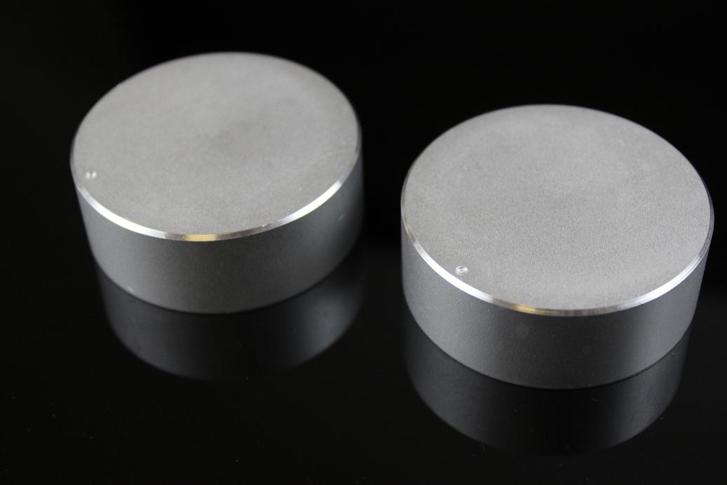 Full aluminium sandblasted oxidation knob diameter 56mm high 20mm