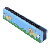 Childrens wooden harmonica 16-hole kindergarten primary school student prize beginner wind instrument creative gift harmonica