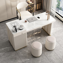 Light luxury slate tea table kettle embedded fully automatic all-in-one office study modern home small tea table desk
