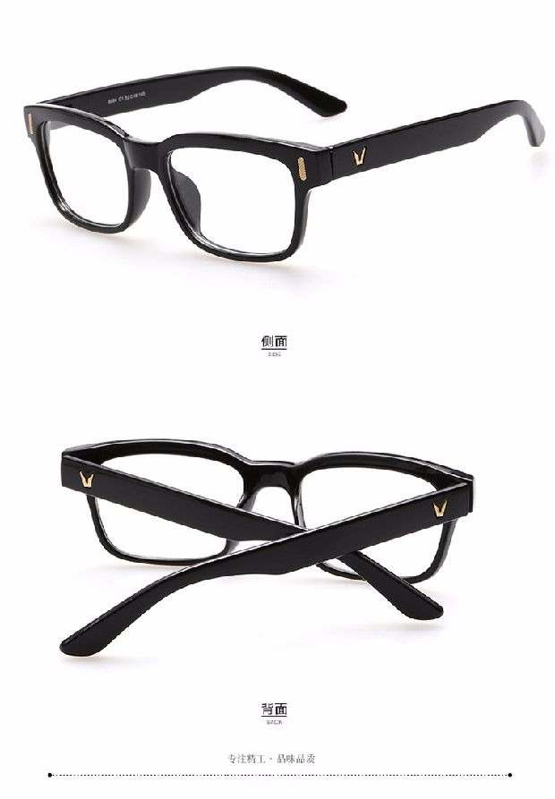 Thời trang kính phẳng cho nam và nữ hộp retro kính trang trí khung kính trong suốt Hàn Quốc kính gucci