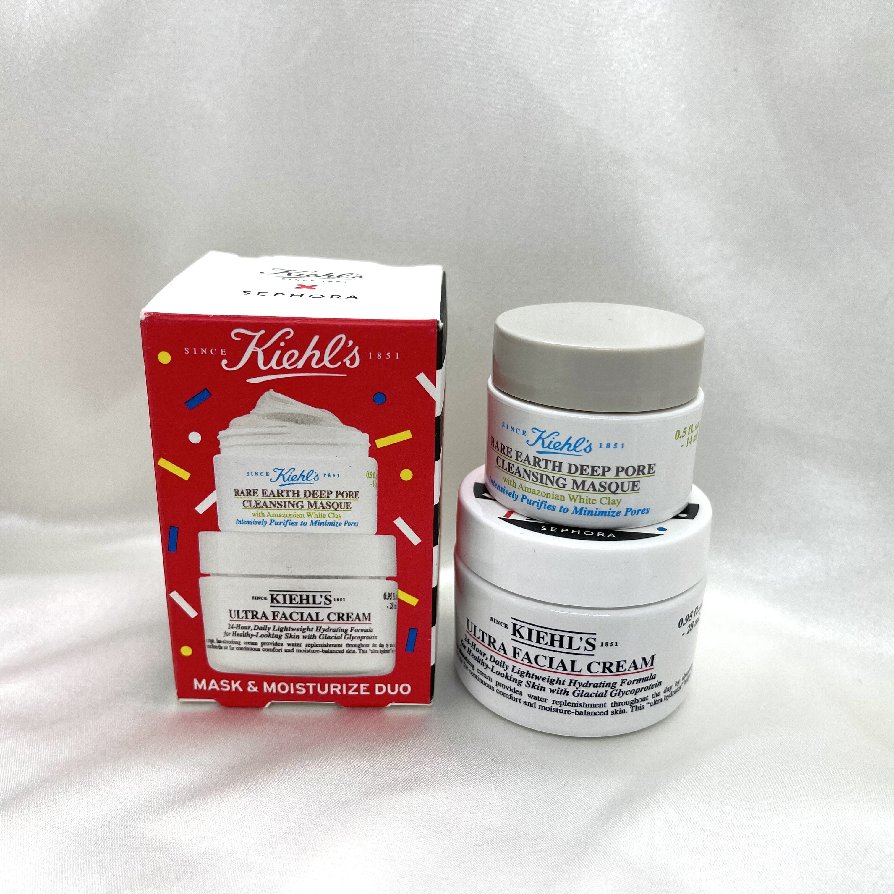 Kiehls Kiehl's High Moisture Cream 28ml White Clay Mask 14ml Set