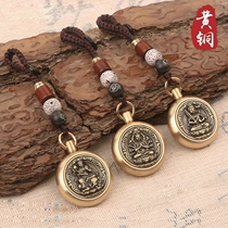 Thousands of hands Guanyin belongs to the Rat Jewelry Zodiac Zodiac Zodiac Motionless Key Button Pendant Patron Saint Pendant This Life Buddha Brass