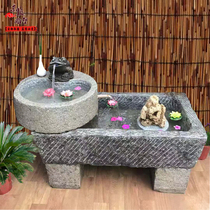 Bull Trough Old Stone Trough Trough Stone Trough Construction Landscape Flowing Water Swing Pieces Combined Indoor Stone Tank Fish Tank Stone Basin Old Objects Decoration