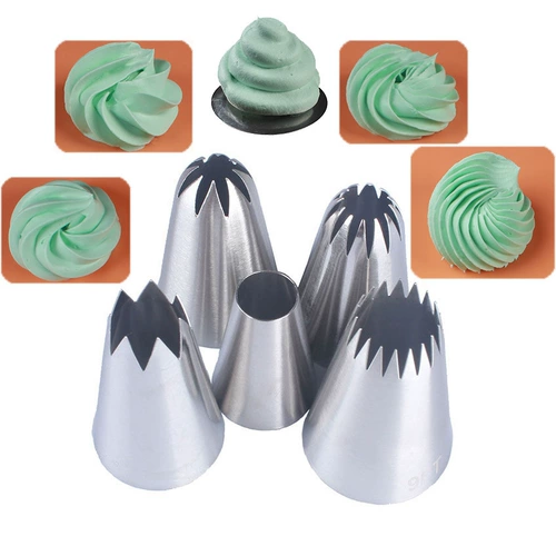 Простой ветер 5 -Piece Set Decorative Roth Комбинированный пирог крем для выпечки из нержавеющей стали из нержавеющей стали
