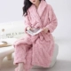 Розовый комплект, банный халат, штаны