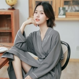 Белый тонкий банный халат, мужская осенняя японская пижама для влюбленных, свободный крой