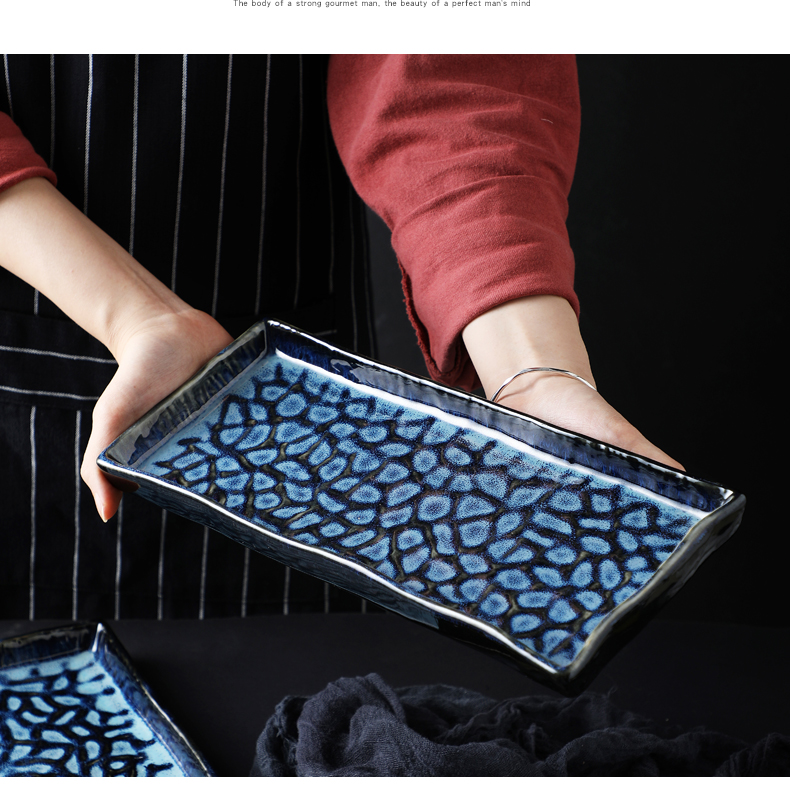 Up for ceramic disc cake plate western food steak plate tray was rectangular plate sushi plate sashimi dish dessert dish