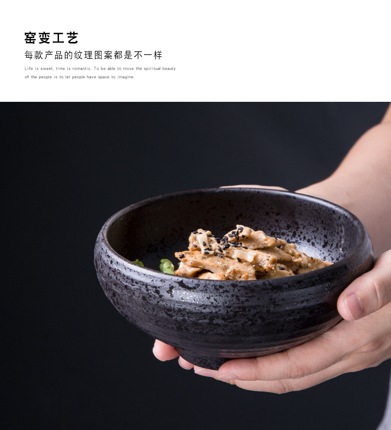 Day of Korean tableware ceramic bowl of noodles bowl of soup bowl of the big bowl tall round bowl deep bowl of fruit salad bowl round bowl