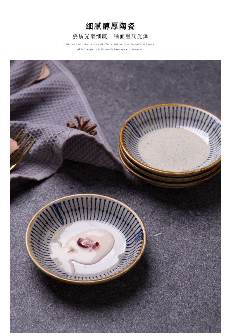 Japanese ceramics tableware sauce vinegar dish dish dish of soy sauce taste dishes flavor snack plate household hotel restaurant with a plate