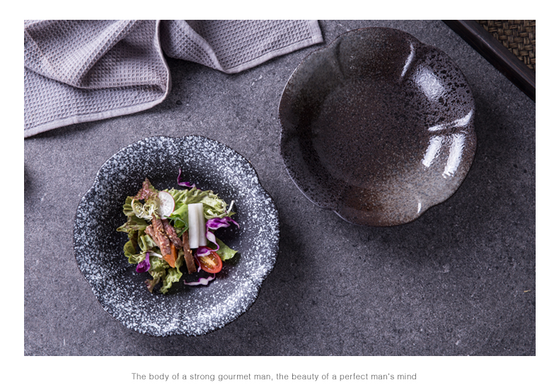 European restaurant tableware creative ceramic soup plate pattern plate of deep shallow dish salad bowl bowl dish dish home plate