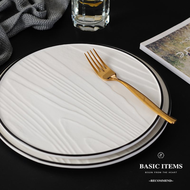 The Restaurant features western - style food tableware ceramics disc steak plate plate plate white wood road sushi plate cold 0