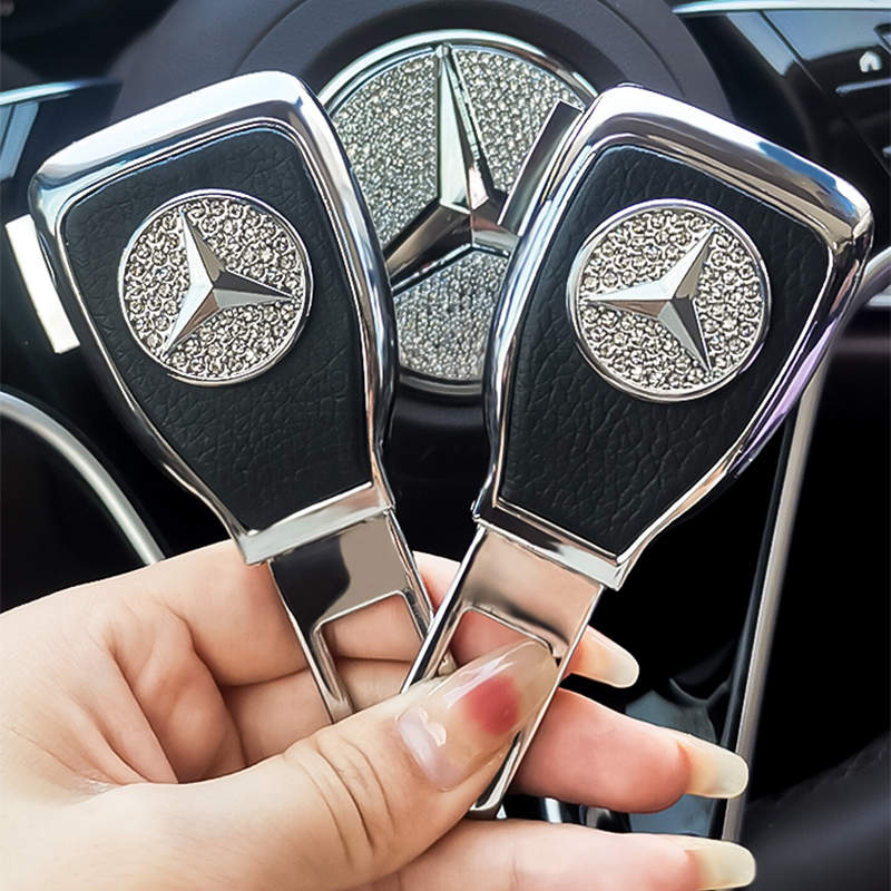 Benz BMW Car Interior Trim Supplies Large Fully Inlaid Drilling Car Seat Belt Extension Joint Inserts with bayonet fixer-Taobao