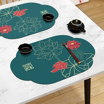 Leather Dining Mat Chinese Vvase Cushion Ashtrays Trays Trays Home Bowls Mat insulation waterproof and anti-oil Dining Cloth Cushion Cup Mat