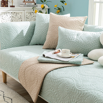 Water washing cotton sofa cushion four seasons universal back non-slip Nordic simple solid wood sofa cover cloth by back towel machine washable