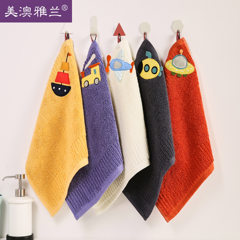 Cartoon hanging hand towel cute kitchen powder room rag Absorbent thickened hand cloth towel small square towel