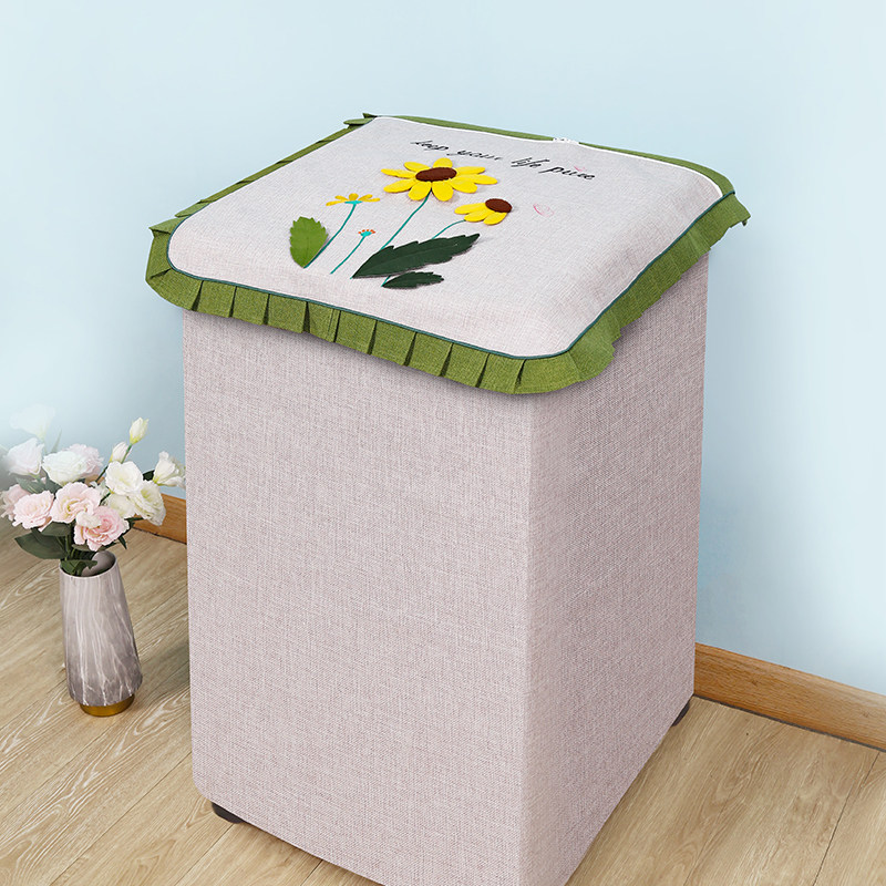 The pulsator washing machine cover universal cover on the flip cover waterproof sunscreen dustproof cotton hemp Haiermei's little swan LG