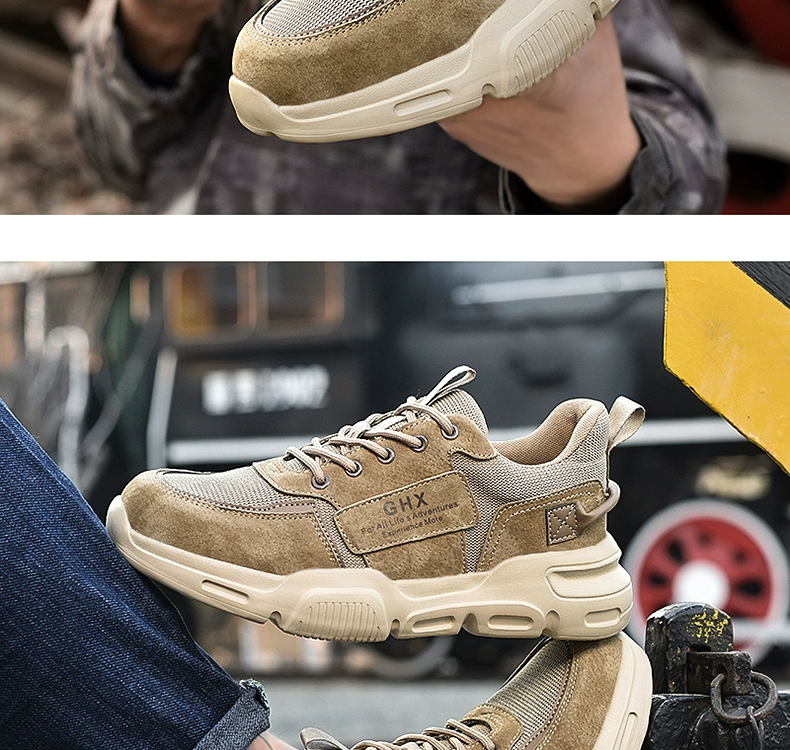 Men's labor protection shoes, winter style, deodorant, lightweight, ultra-light, soft-soled steel toe cap, anti-smash and anti-puncture steel plate construction site work shoes