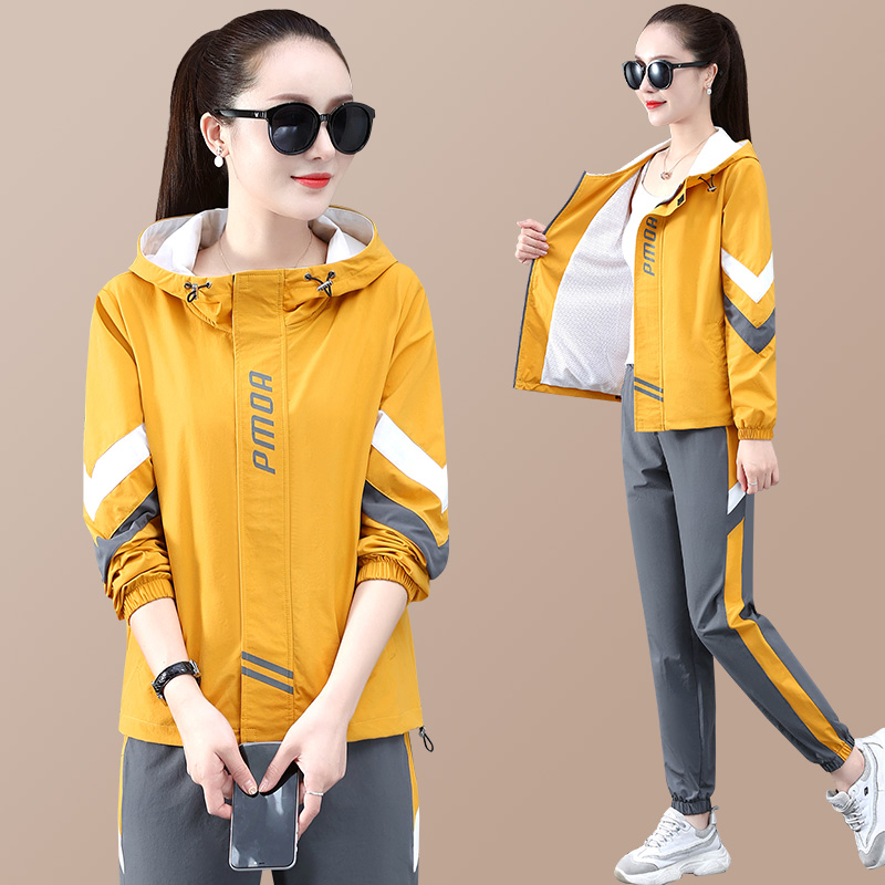 361 hooded zipper sports suit 2022 Jordano autumn running loose western-style leisure two-piece set