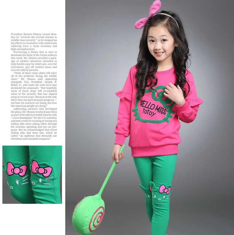 Bộ đồ mùa xuân cho bé gái 2018 Mới cho bé Áo dài tay hai mảnh Cotton bé gái giản dị Mùa thu cho bé shop đồ trẻ em