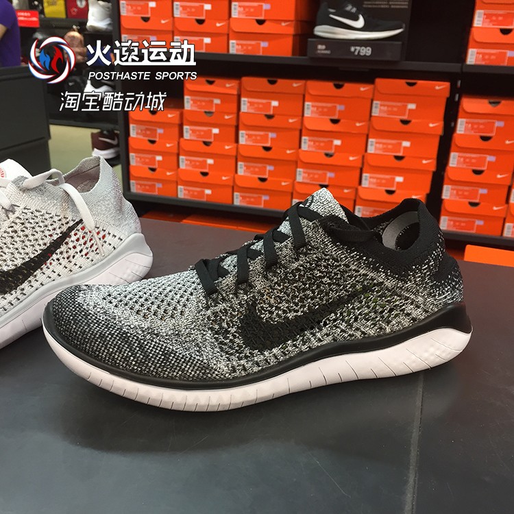 Thể thao tốc độ Nike Đàn ông và phụ nữ RN Flyknit đi chân trần Giày chạy bộ 942839 942838 - Giày chạy bộ top giày sneaker nam