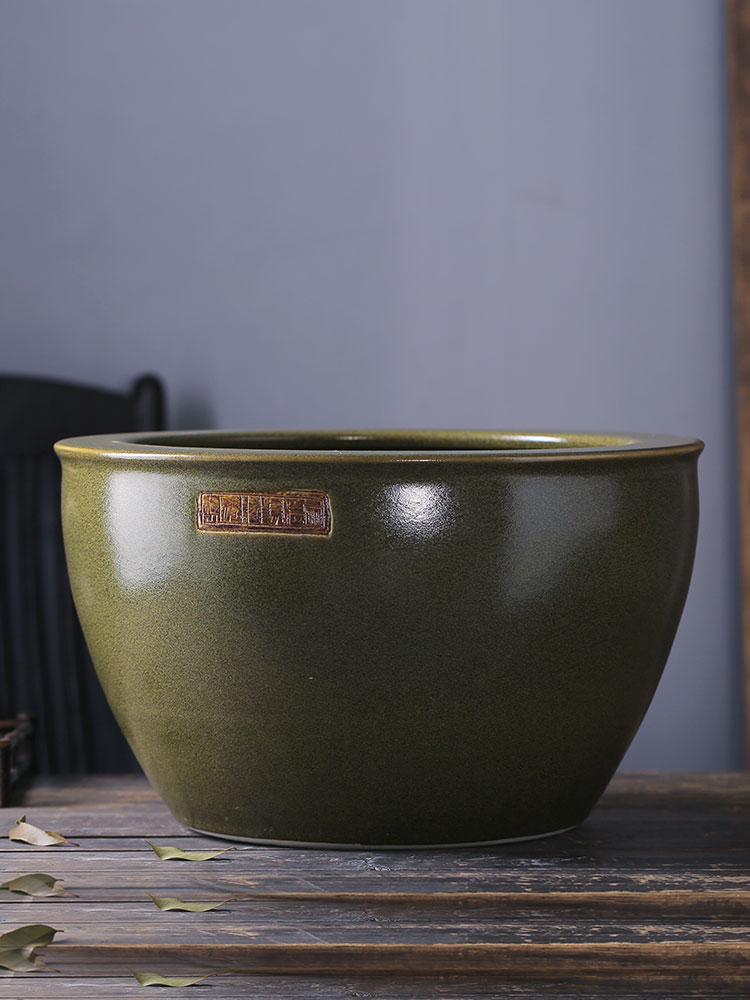 Jingdezhen ceramic tank household kitchen large cylinder barrel can of fish pickles pickled meat tank old courtyard