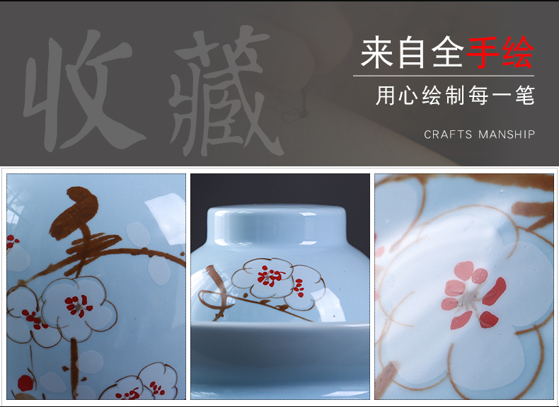 The Pickle jar jingdezhen ceramic household small pickled pickles pickles multigrain storage tank sealing Pickle jar