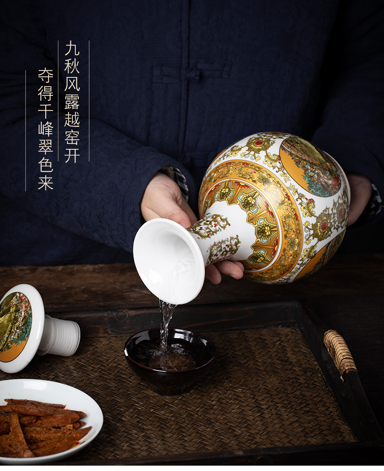 Jingdezhen ceramic terms jars with 3 kg antique home furnishing articles wine bottle is empty jar empty wine bottle sealed as cans