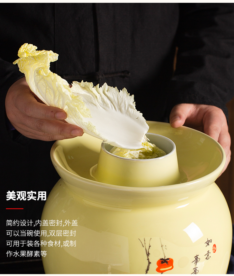 Kimchi ceramic household thickening earthenware seal pot in sichuan pickle sauerkraut small beer ferment tank pickle jar