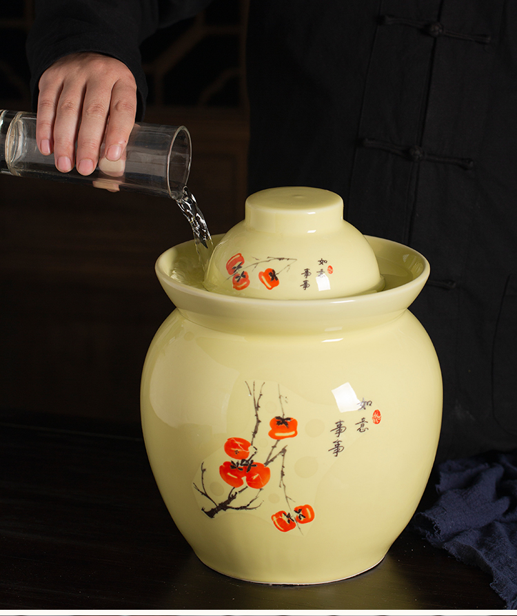 Kimchi ceramic household thickening earthenware seal pot in sichuan pickle sauerkraut small beer ferment tank pickle jar