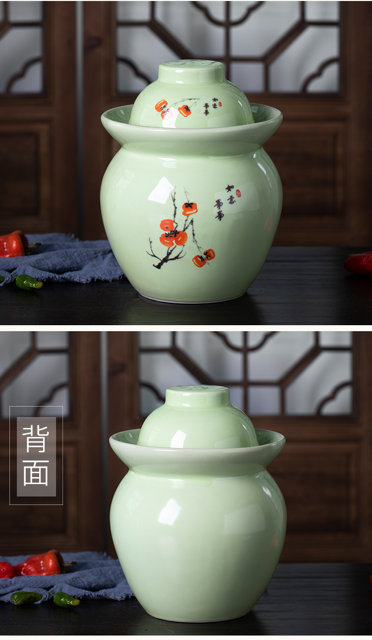 Kimchi ceramic household thickening earthenware seal pot in sichuan pickle sauerkraut small beer ferment tank pickle jar