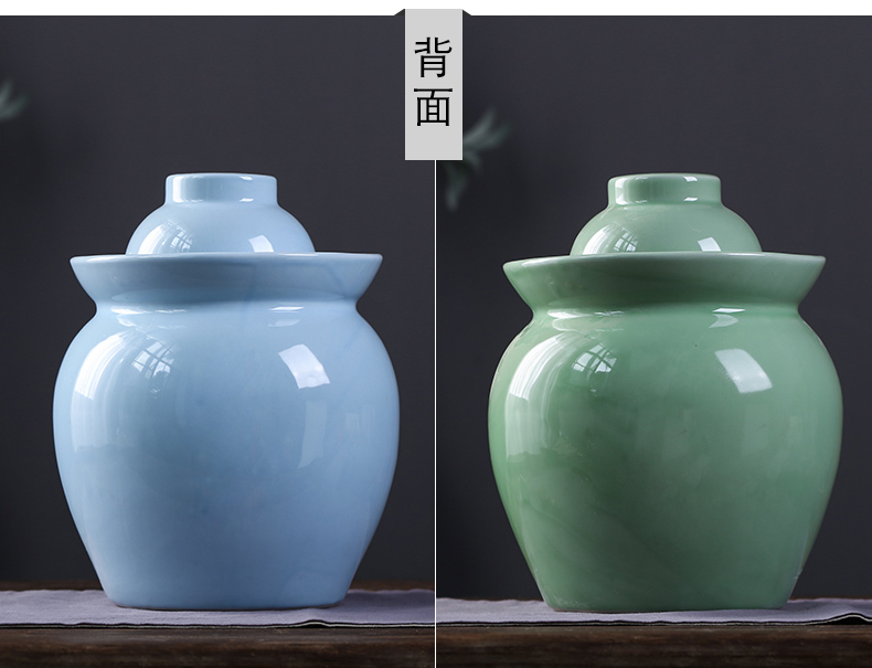 The Pickle jar jingdezhen ceramic household small pickled pickles pickles multigrain storage tank sealing Pickle jar