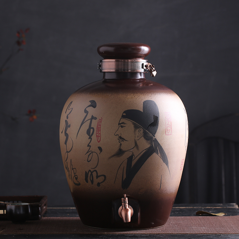 Ceramic jars seal (50 kg/mercifully bottle antique hand - made jingdezhen liquor jar it home