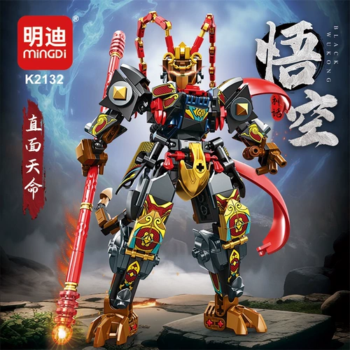 Mindy K2132 Мифа -серия черная меха Wukong Модельные сборки