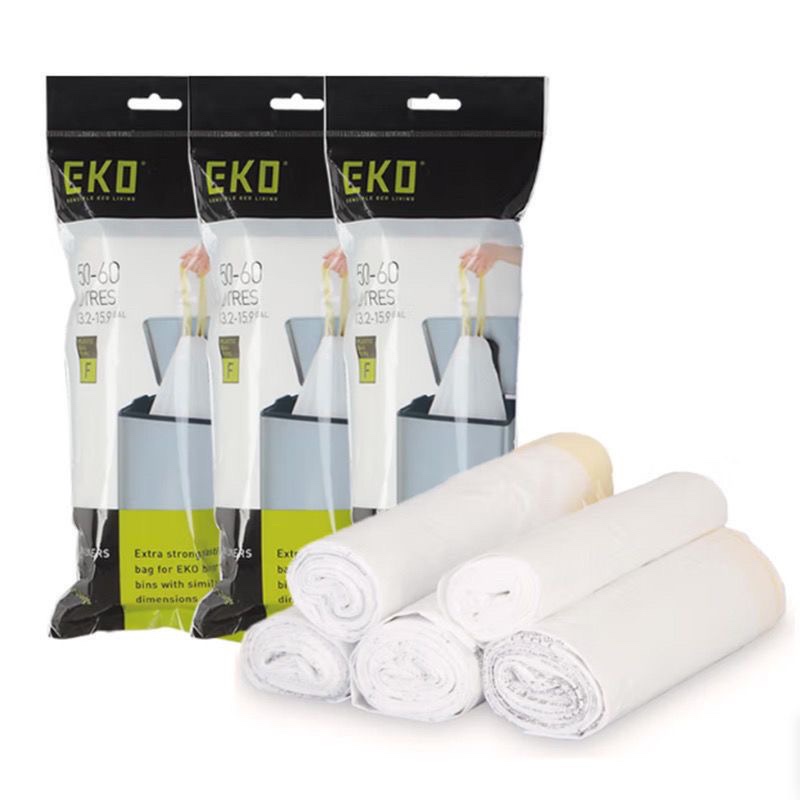 Eko Garbage Bags, Thickened for Household Use, Kitchen, Automatic Closing Drawstring, Large Plastic Bags for Dormitories, Students, Offices, and Bathrooms