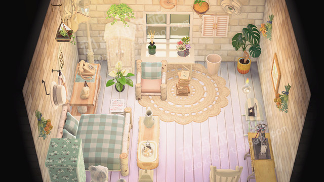 ຫ້ອງນອນ Animal Crossing ins style white bedroom Animal Crossing ns props indoor set