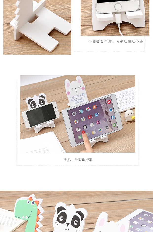 Sáng tạo điện thoại di động chỗ ngồi TV pad máy tính bảng khung giường bàn phim hoạt hình dễ thương bằng gỗ lười điện thoại di động khung - TV tivi lg 65 inch