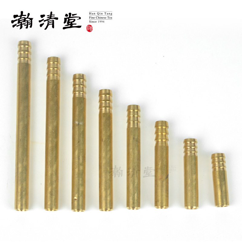 10mm diameter tea tray pure copper pipe Stone purple sand root carved wood tea table Tea table water leakage sheet drain pipe elbow water filter