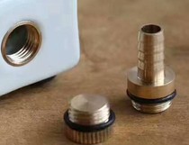 Ceramic tea tray pure copper tube three-piece 14mm diameter bamboo and wood thread plug leaking copper sheet copper tube tea table parts