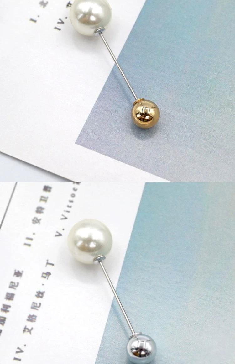 Hàn Quốc giả ngọc trai chống ánh sáng trâm pin một chiếc áo nịt nhỏ pin khóa áo khoác phụ kiện H0540 ghim cài áo