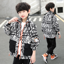 Childrens clothing boys spring and autumn camouflage jacket 2021 boys loose handsome zipper jacket autumn boys baseball uniform