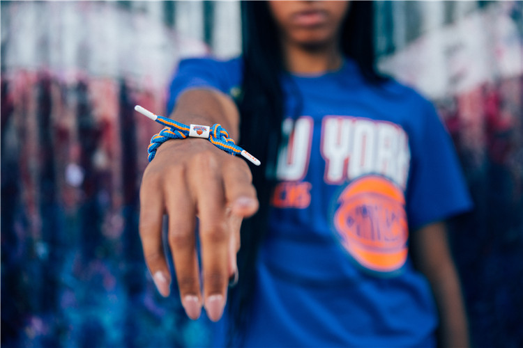 RASTACLAT Little Lion Chính thức Dòng NBA chính hãng New York Knicks Vòng tay ren phong cách cổ điển - Vòng đeo tay Clasp đá moonstone