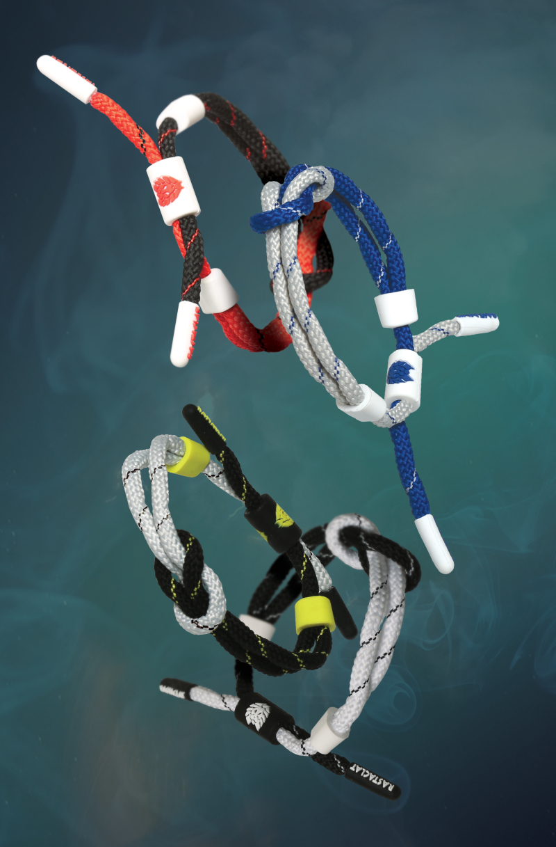 RASTACLAT chính thức xác thực sư tử nhanh chóng loạt chức năng FLIGHT vòng tay thắt nút màu xanh và trắng vòng tay vàng