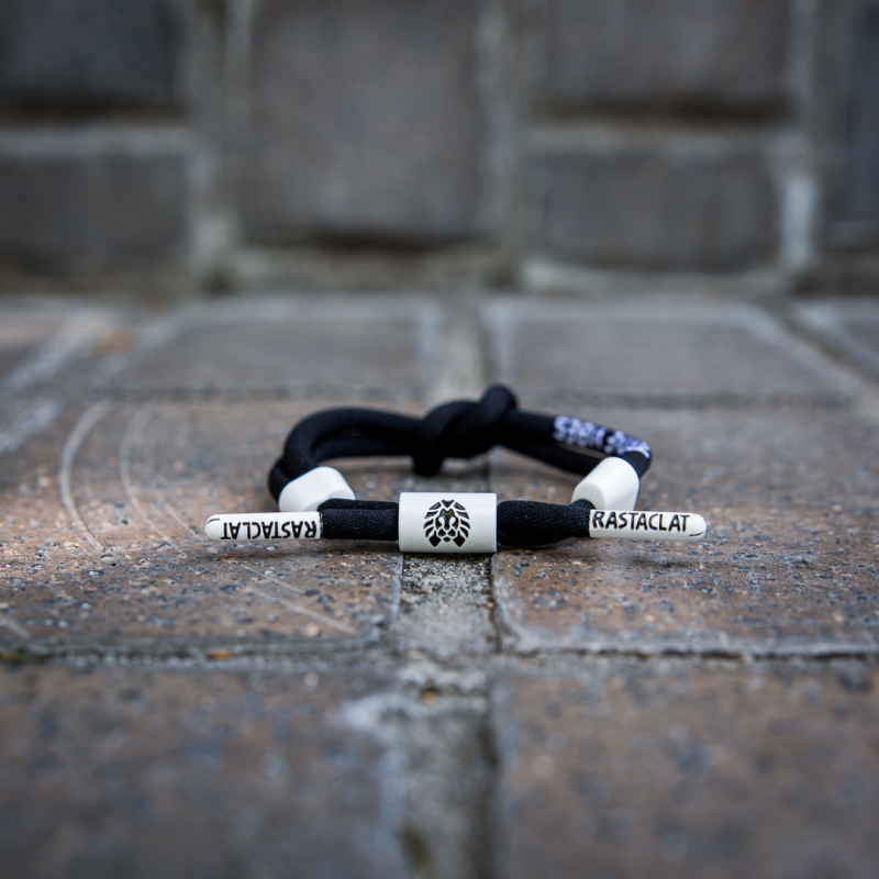 RASTACLAT sư tử chính thức loạt đường phố đích thực Vòng đeo tay dây màu đen và trắng vòng tay ngọc trai
