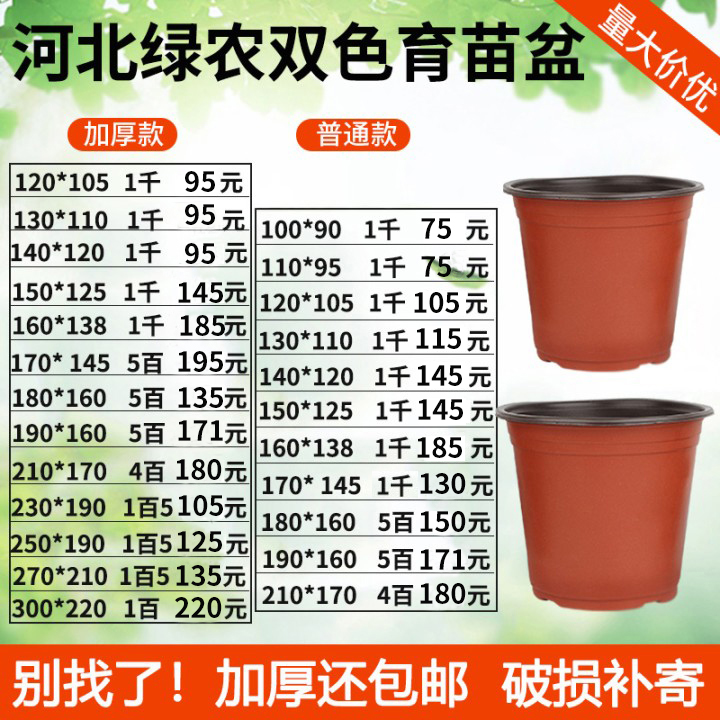 Bicolor basin seedling basin thickened disposable simple flower pot plastic large number multi-meat cuttage basin nutrient cup seedling cup