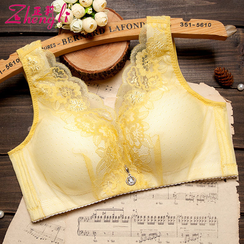 Zhengli không vòng thép nhỏ ngực sưu tập ngực phẳng thu thập được có thể điều chỉnh sexy đồ lót massage dày áo ngực.