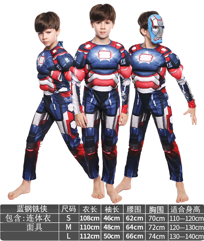 Trang phục Ngày Trẻ Em cho bé trai anh hùng biểu diễn Avengers cosplay Người Nhện mặc quần áo