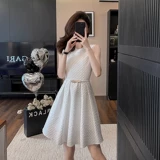 Белый летний приталенный корсет без рукавов, изысканный стиль, французский стиль, А-силуэт