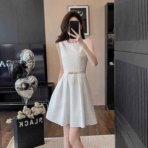 Белый летний приталенный корсет без рукавов, изысканный стиль, французский стиль, А-силуэт