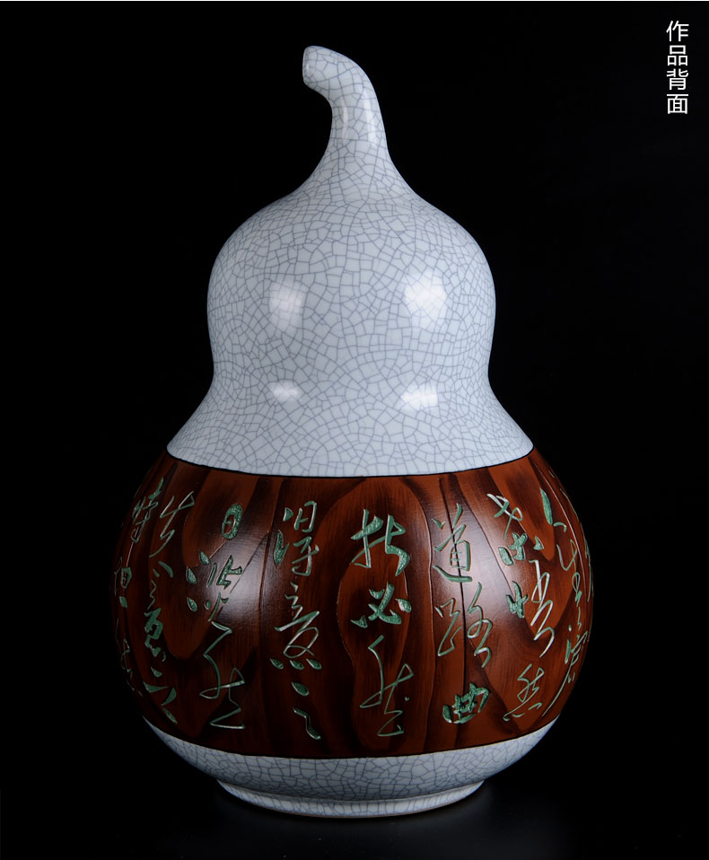 Creative ceramic painting big gourd furnishing articles your up porcelain arts and crafts, the elders gifts home sitting room adornment