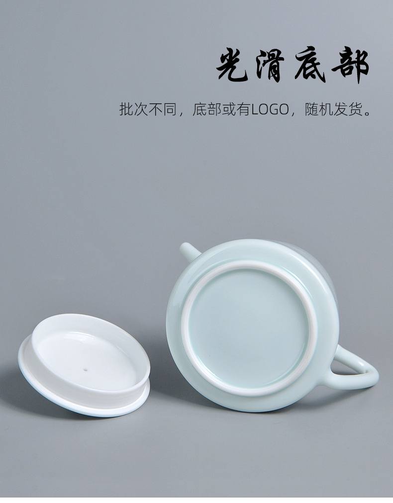 Jingdezhen ceramic teapot from single pot of white porcelain tea set teapot small white hand antique general pot